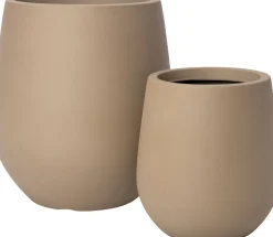 Intratuin bloempot Elani taupe D 40 H 75,5 cm