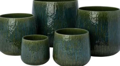 Intratuin bloempot Elias groen / blauw D 28 H 25 cm