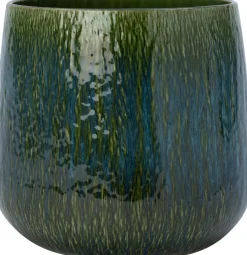 Intratuin bloempot Elias groen / blauw D 19 H 16 cm