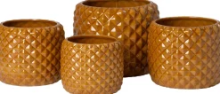 Intratuin bloempot Ellis geel D 20 H 19 cm