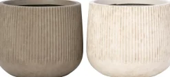 Intratuin bloempot Elune beige D 21 H 17 cm