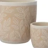 Intratuin bloempot Feline beige D 13,5 H 12,5 cm