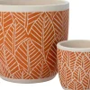 Intratuin bloempot Feline oranje D 13,5 H 12,5 cm