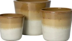 Intratuin bloempot Fleur crème / beige D 29 H 26 cm