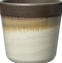 Intratuin bloempot Fleur crème / bruin D 23 H 22 cm