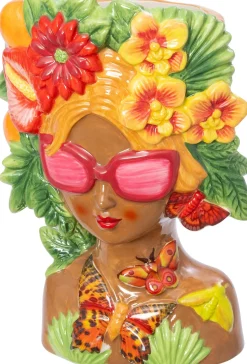Intratuin bloempot Flora Valencia bruin 12,5 x 8,7 x 18,5 cm