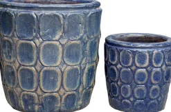 Intratuin bloempot Gabriel blauw D 25 H 25 cm