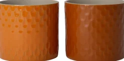 Intratuin bloempot Goos mat oranje D 14,5 H 12,8 cm