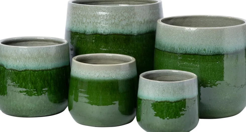 Intratuin bloempot Goro groen D 21 H 19 cm