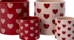 Intratuin bloempot Hartjes rood D 14 H 14 cm