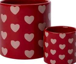 Intratuin bloempot Hartjes rood D 14 H 14 cm