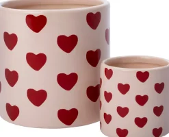 Intratuin bloempot Hartjes roze D 14 H 14 cm