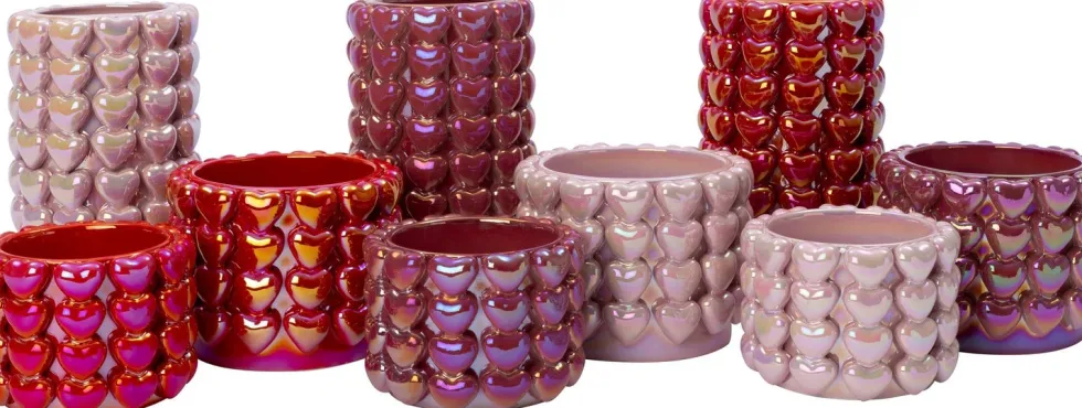 Intratuin bloempot Hartjes rood D 19 H 14 cm