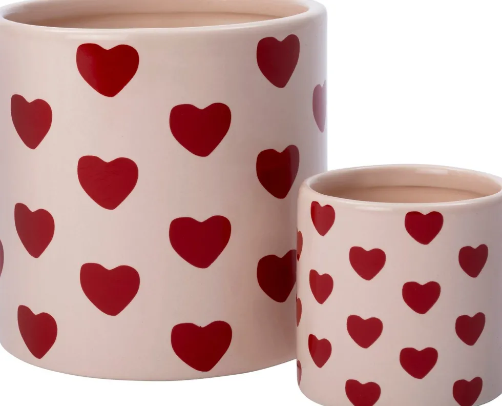 Intratuin bloempot Hartjes roze D 8 H 8 cm
