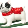 Intratuin bloempot hond op ski's wit 20 x 8 x 17 cm