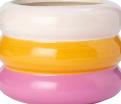 Intratuin bloempot Jairo crème / oranje / roze D 16,5 H 13,8 cm
