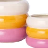 Intratuin bloempot Jairo crème / oranje / roze D 12,2 H 9,5 cm