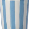 Intratuin bloempot Jake wit / blauw D 8 H 9 cm