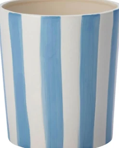 Intratuin bloempot Jake wit / blauw D 8 H 9 cm