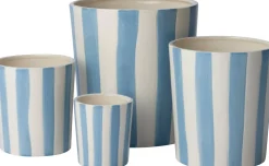 Intratuin bloempot Jake wit / blauw D 12 H 13 cm