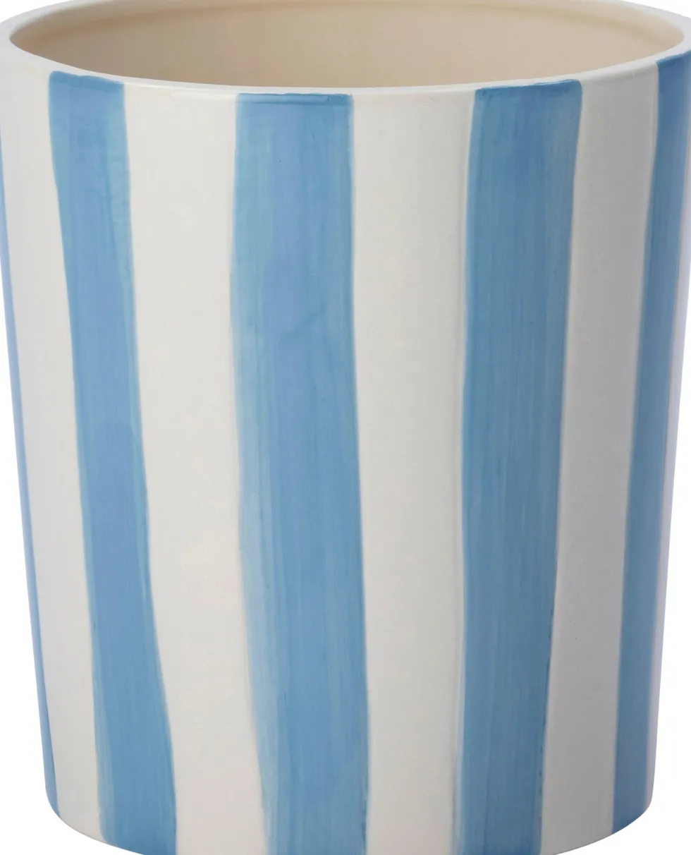 Intratuin bloempot Jake wit / blauw D 12 H 13 cm