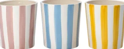 Intratuin bloempot Jake wit / blauw D 15 H 16 cm