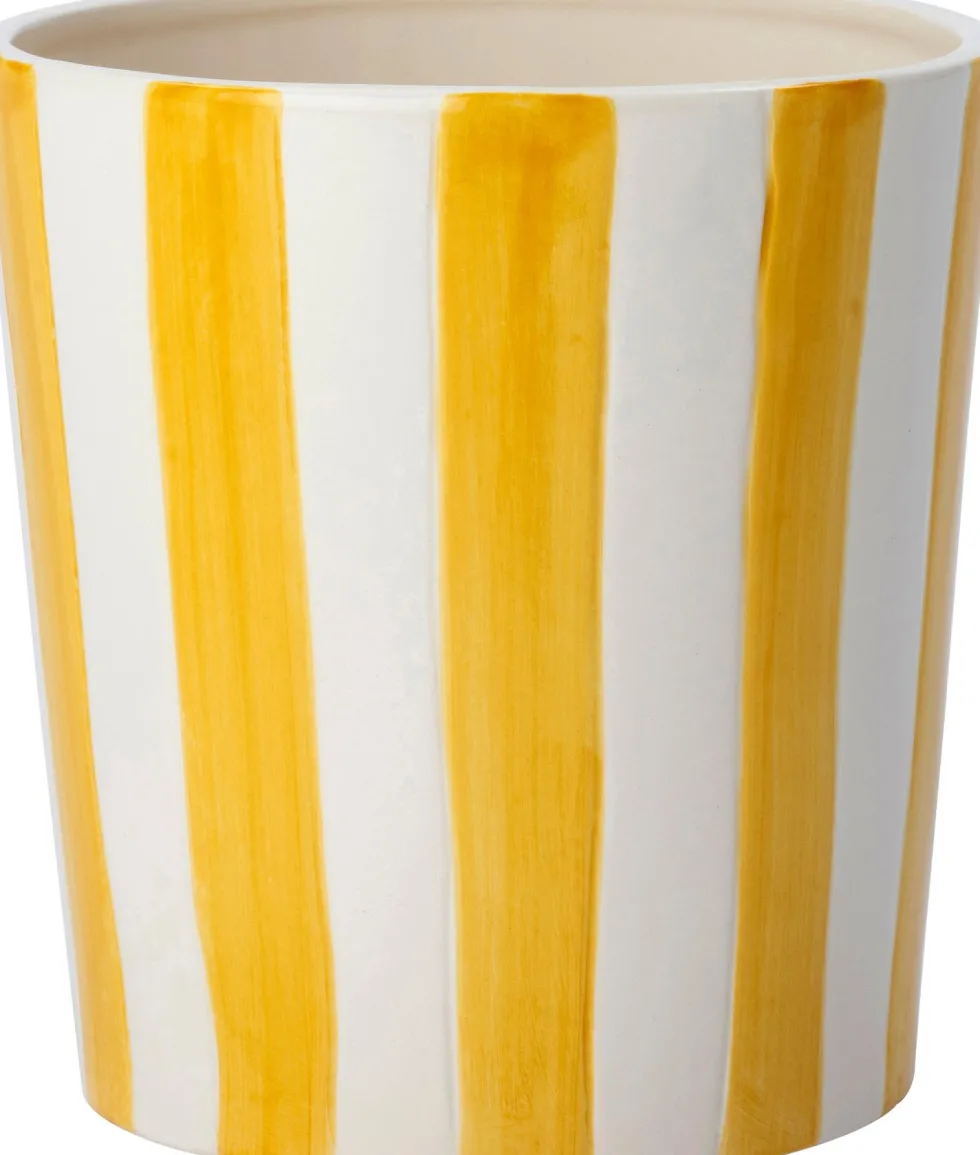 Intratuin bloempot Jake wit / geel D 15 H 16 cm