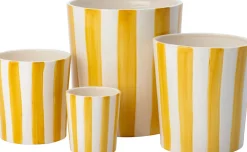 Intratuin bloempot Jake wit / geel D 8 H 9 cm
