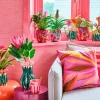 Intratuin bloempot James groen / rood D 15,5 H 15 cm
