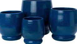 Intratuin bloempot Joah blauw D 21 H 21 cm