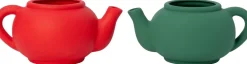 Intratuin bloempot Jody theepot rood 26 x 19 x 12 cm
