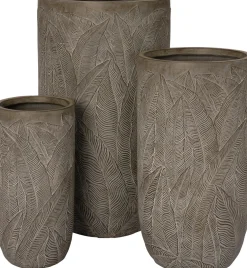 Intratuin bloempot Joris grijs D 34 H 64 cm