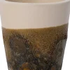 Intratuin bloempot Jure bruin / wit D 7 H 7 cm