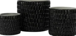 Intratuin bloempot Kenzi zwart D 14,5 H 13 cm