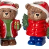 Intratuin bloempot Kerstbeer met cadeau rood 10 x 9 x 15 cm