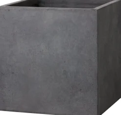 Intratuin bloempot Kubus antraciet 44 x 44 x 38 cm