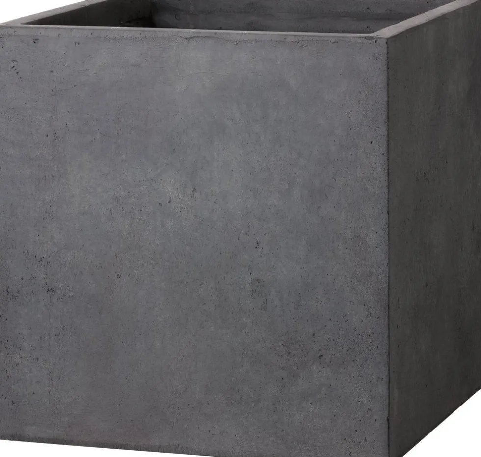 Intratuin bloempot Kubus antraciet 44 x 44 x 38 cm