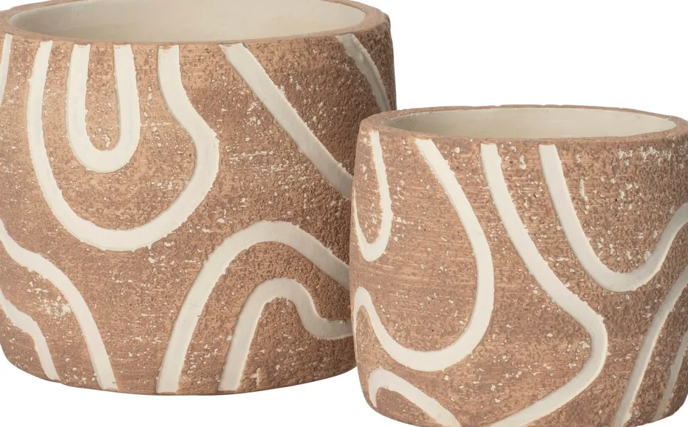 Intratuin bloempot Kyo bruin D 14,5 H 13 cm