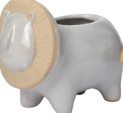 Intratuin bloempot Leeuw wit 12,2 x 7,6 x 11,5 cm