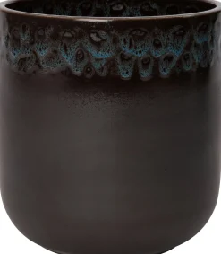 Intratuin bloempot Leonie grijs / blauw D 13 H 16 cm