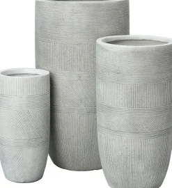 Intratuin bloempot Lijnen wit D 43 H 78 cm