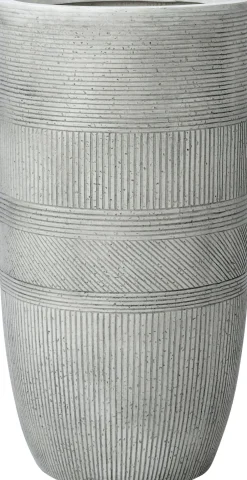 Intratuin bloempot Lijnen wit D 43 H 78 cm