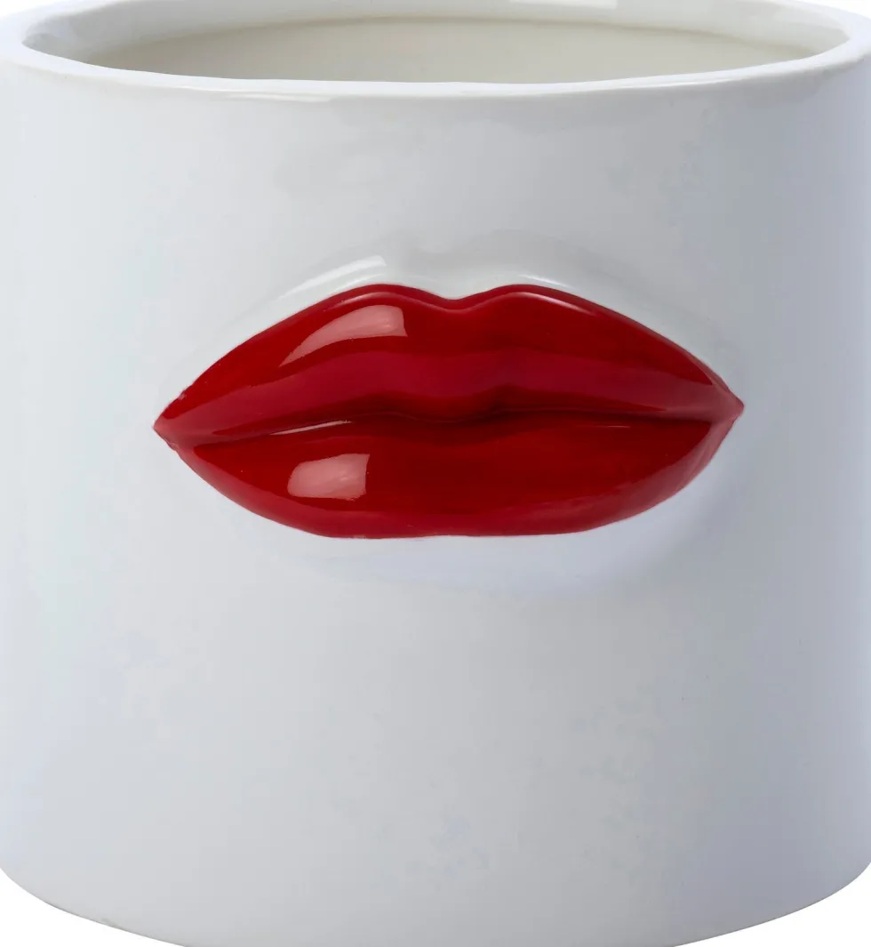 Intratuin bloempot Lip rood / wit D 17 H 14 cm