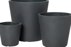 Intratuin bloempot Liv donkergrijs D 34 H 32 cm
