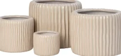 Intratuin bloempot Louva crème D 21 H 17 cm