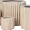 Intratuin bloempot Louva crème D 19 H 15 cm