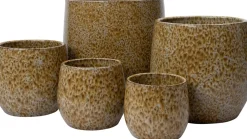 Intratuin bloempot Lulu geel D 16 H 14 cm