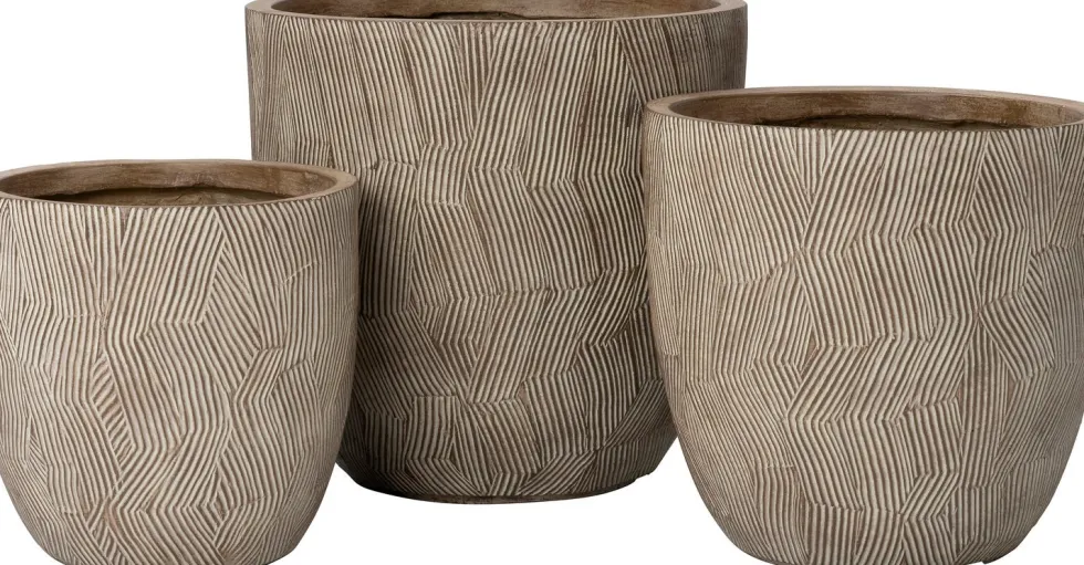 Intratuin bloempot Mani bruin D 37 H 36,5 cm