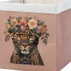 Intratuin bloempot Manu luipaard roze 18 x 18 x 20 cm