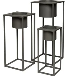 Intratuin bloempot Maria op voet grijs D 24 H 60 cm